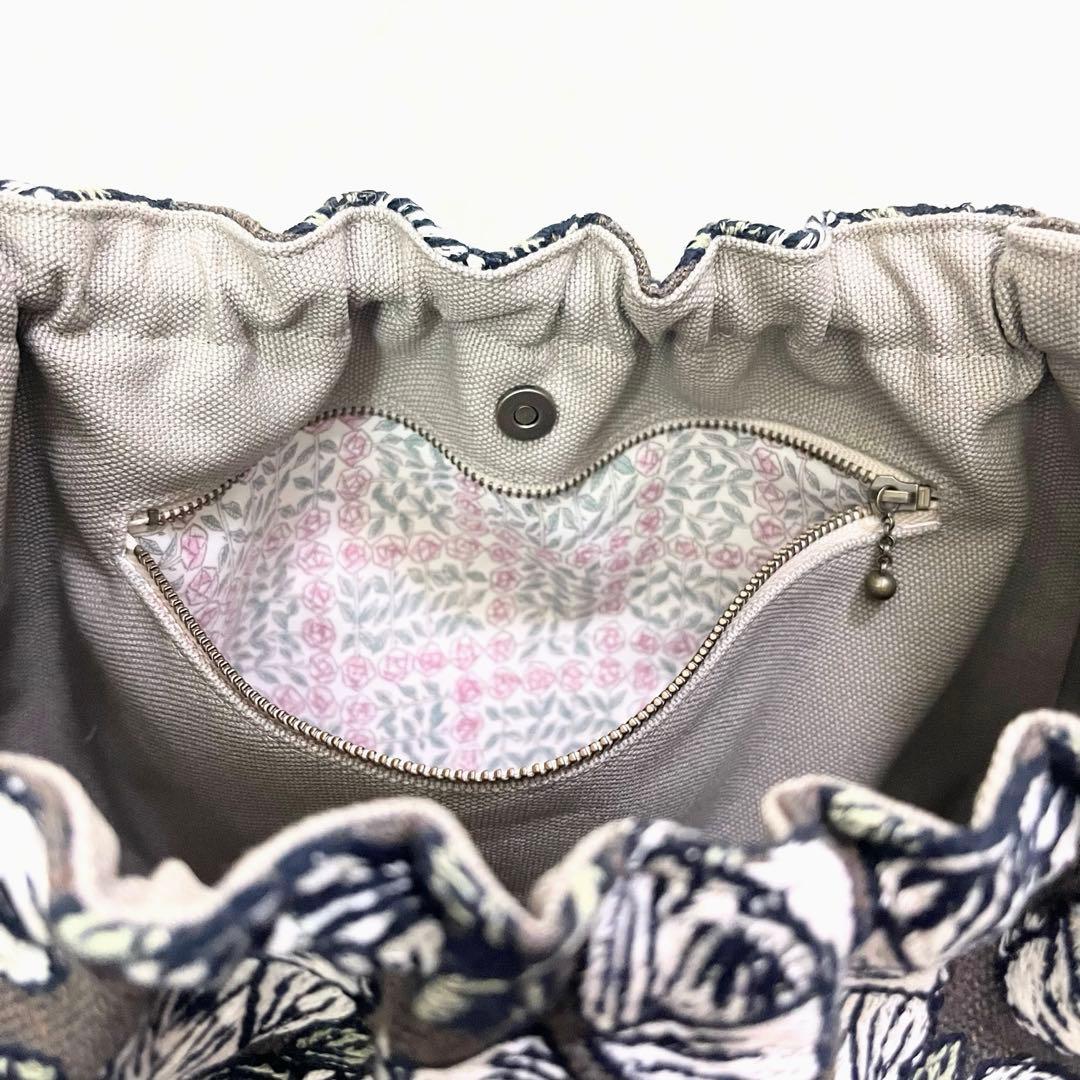 ミナペルホネン　ハンドメイド　ショルダーバッグ　rosyブラウン