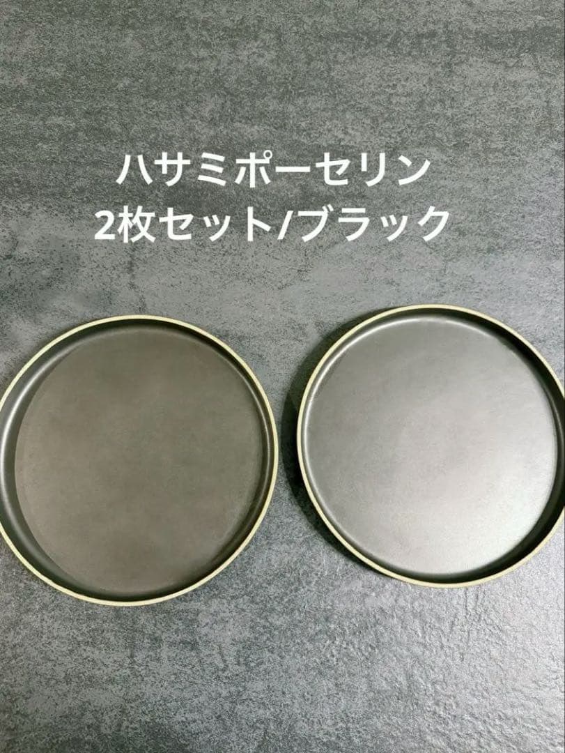 HASAMI PORCELAIN プレート 2枚セット 25.5cm ブラック