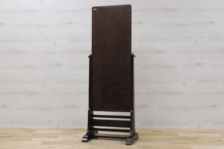 GMDN180○ 北海道民芸家具 姿見 ミラー 樺材 高級 家具 和家具 全身