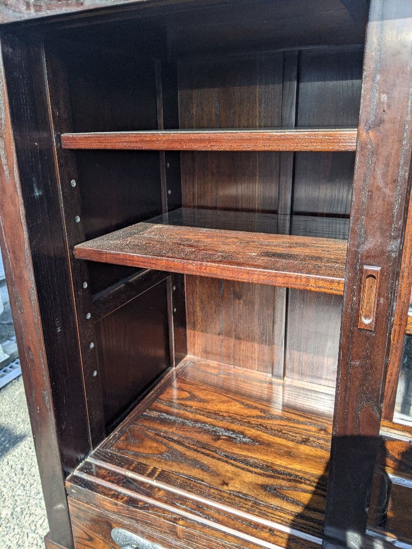 博永家具【松尾 博昭】作 総無垢材 民芸 水屋箪笥 サイドボード