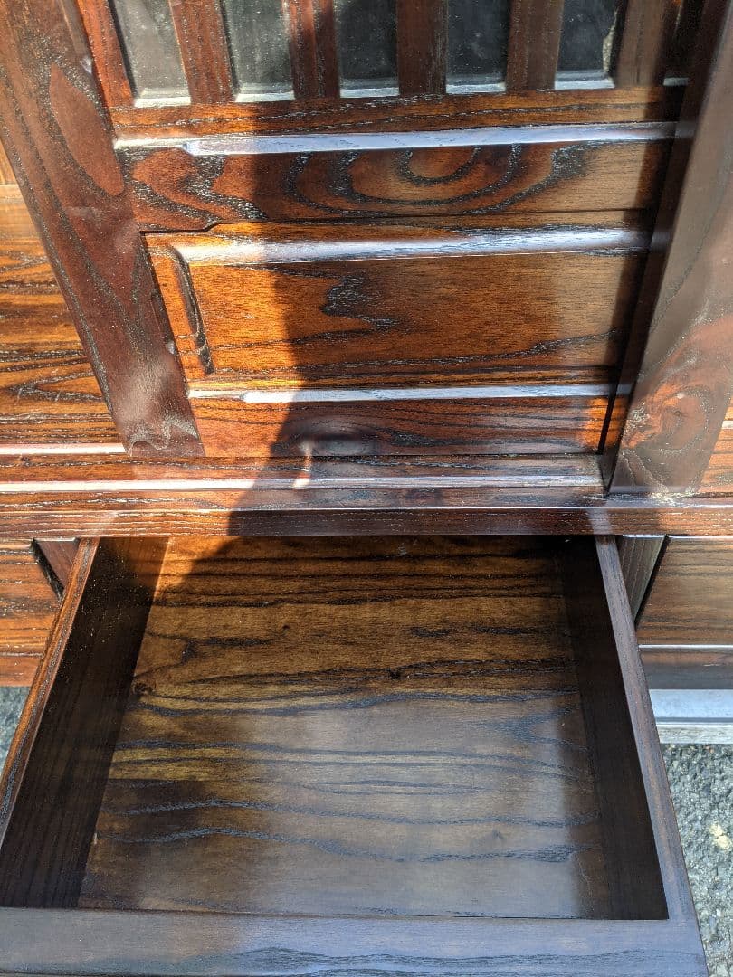 博永家具【松尾 博昭】作 総無垢材 民芸 水屋箪笥 サイドボード