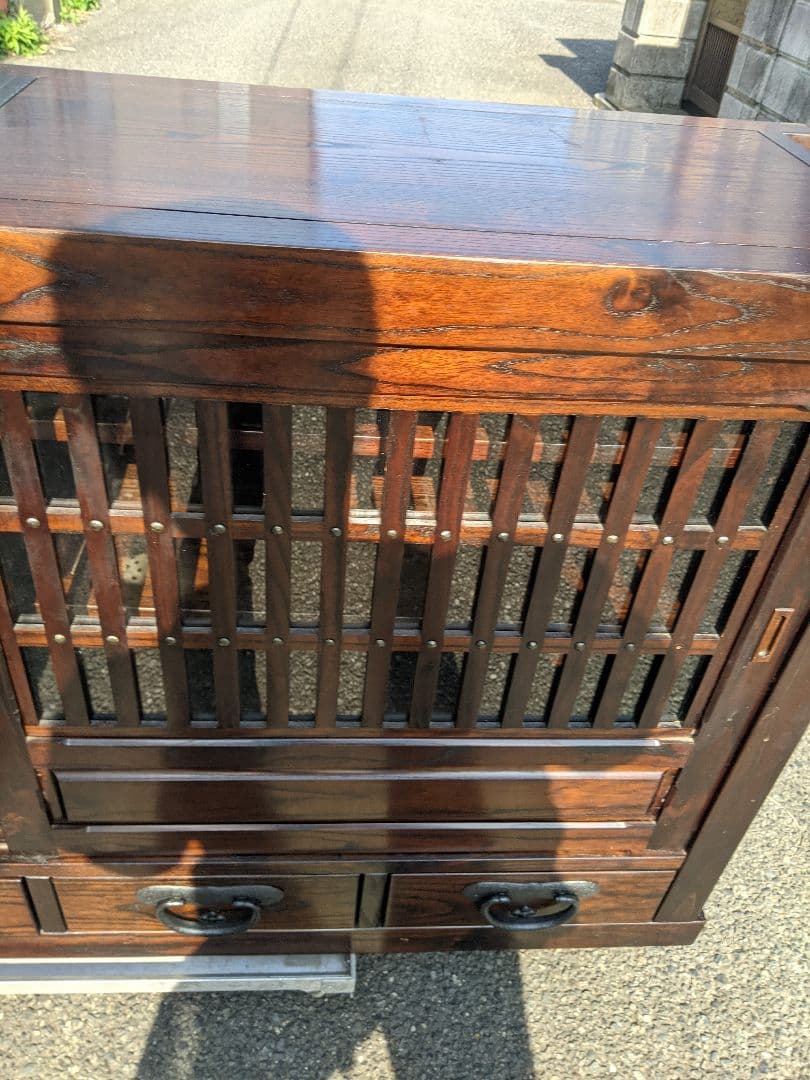 博永家具【松尾 博昭】作 総無垢材 民芸 水屋箪笥 サイドボード