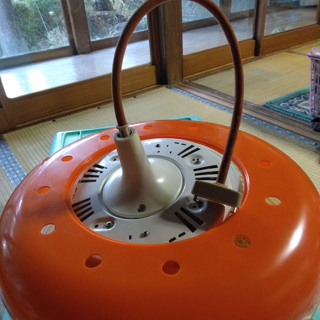 昭和レトロオレンジ色 シーリングライト 円形