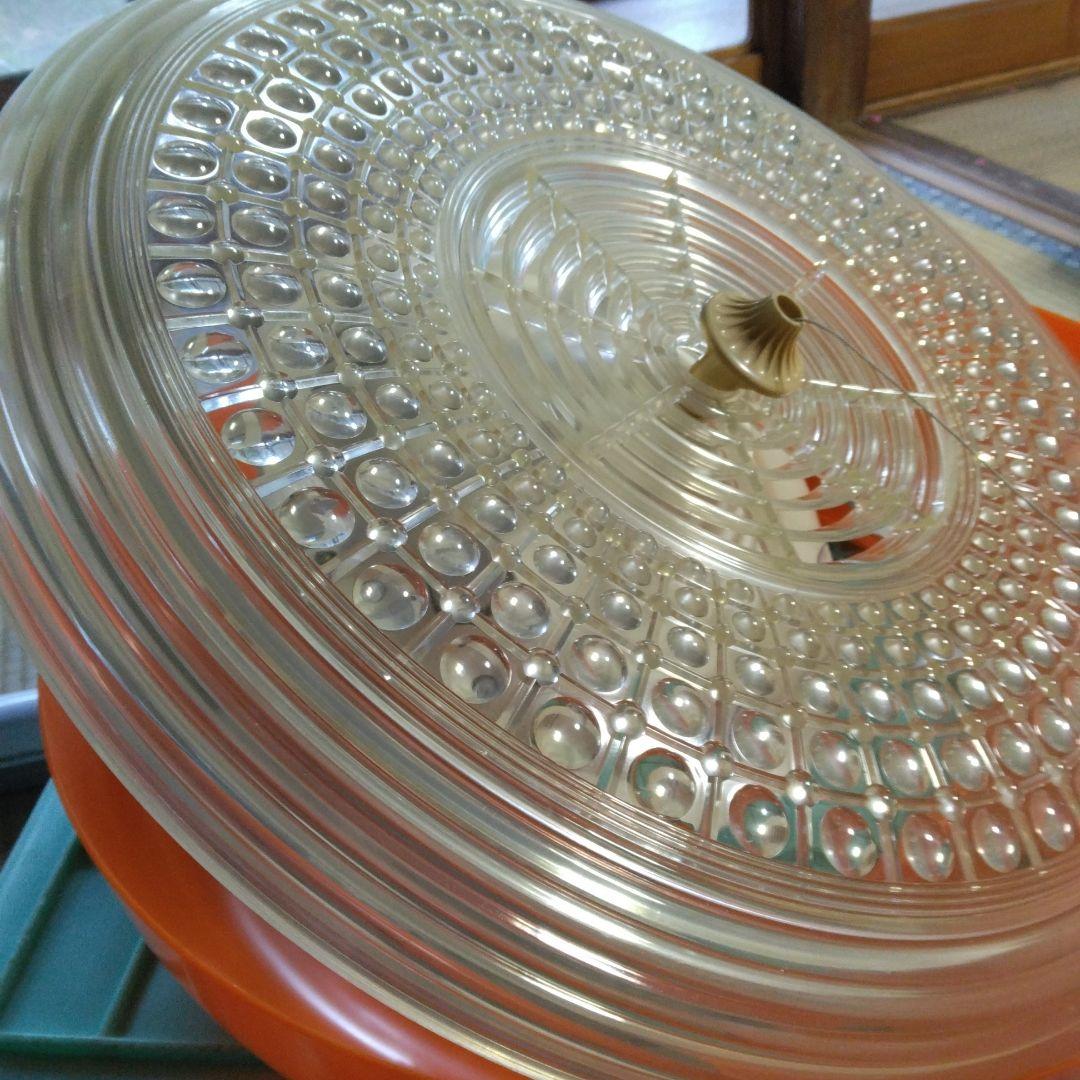 昭和レトロオレンジ色 シーリングライト 円形