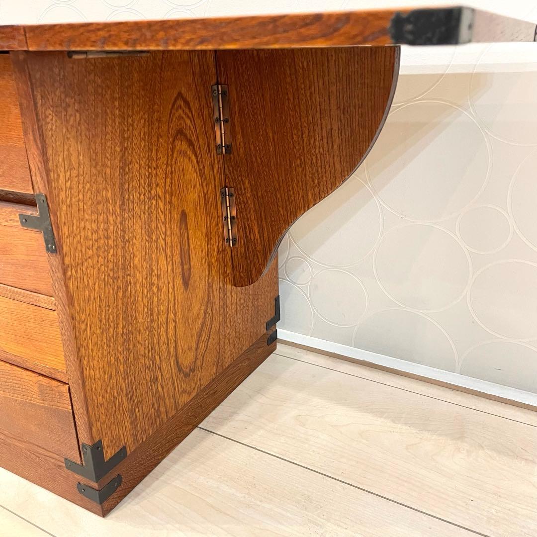 【美品】和裁机 ソーイングデスク 昭和レトロ 木製 裁縫机 折りたたみ テーブル