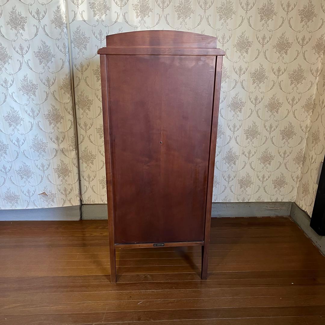 【アンティーク】HIKARI 木製 サイドチェスト 電話台 収納 3段 古民家