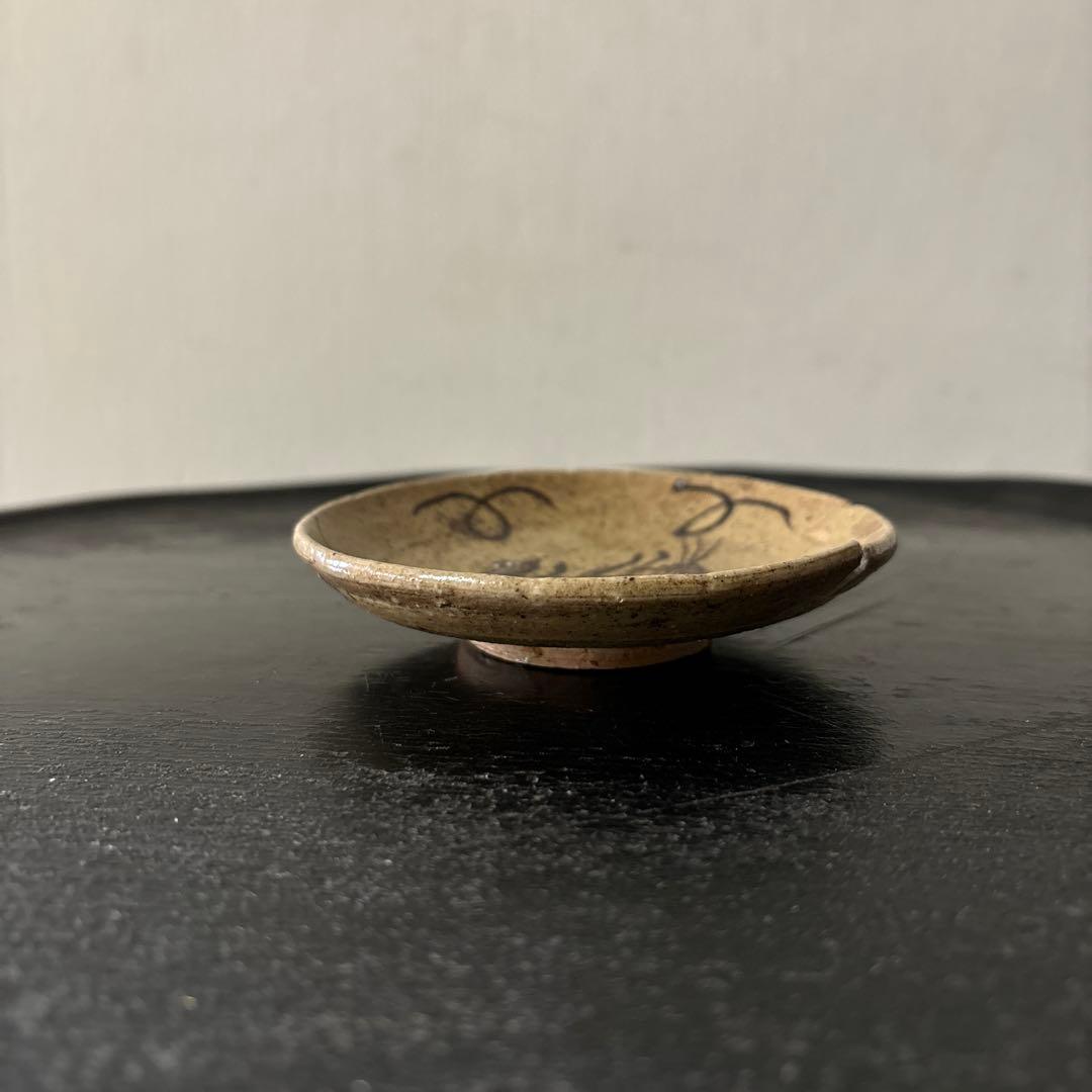 古唐津 兎小皿 うさぎ 武雄系小峠窯 平盃 骨董 検:白洲正子 西岡