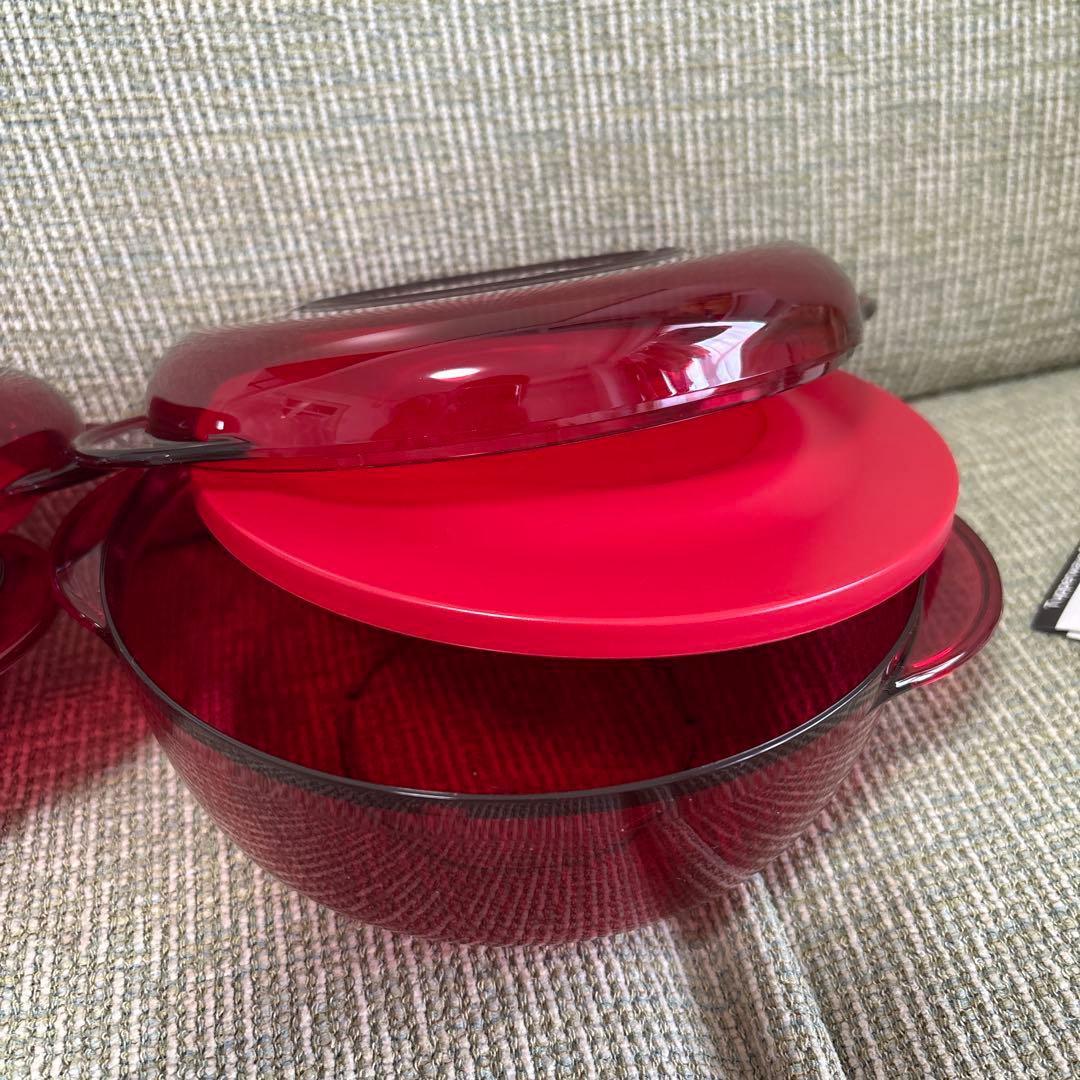 タッパーウェア2000丸型シリーズ （小、中）2個セット【シール付き】【蓋付き】