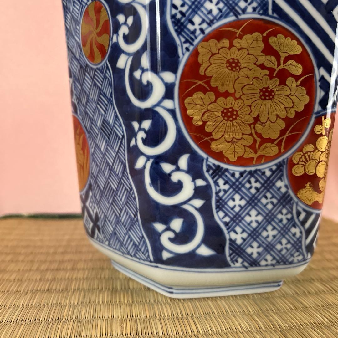 水指 「染付金襴六角水指」手塚景雲 作 - メルカリ