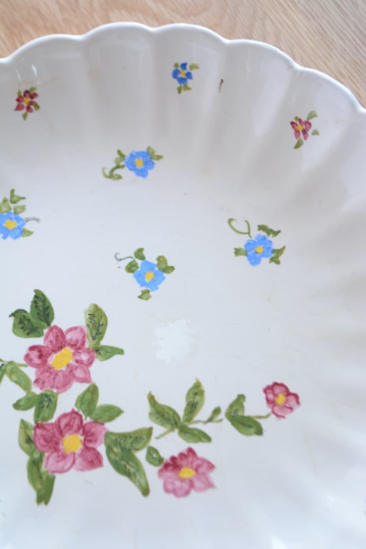 フランスアンティーク　サンタマン    ファイアンス白錫釉    プレート