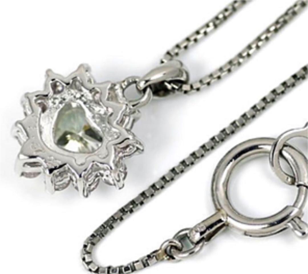 pt0.37ctハートシェイプ うち0.25ctピンクダイヤネックレス