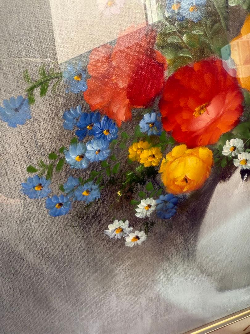 ポール・アダモス Paul Admos 油彩　花図 静物画 油彩　絵画　値下げ中