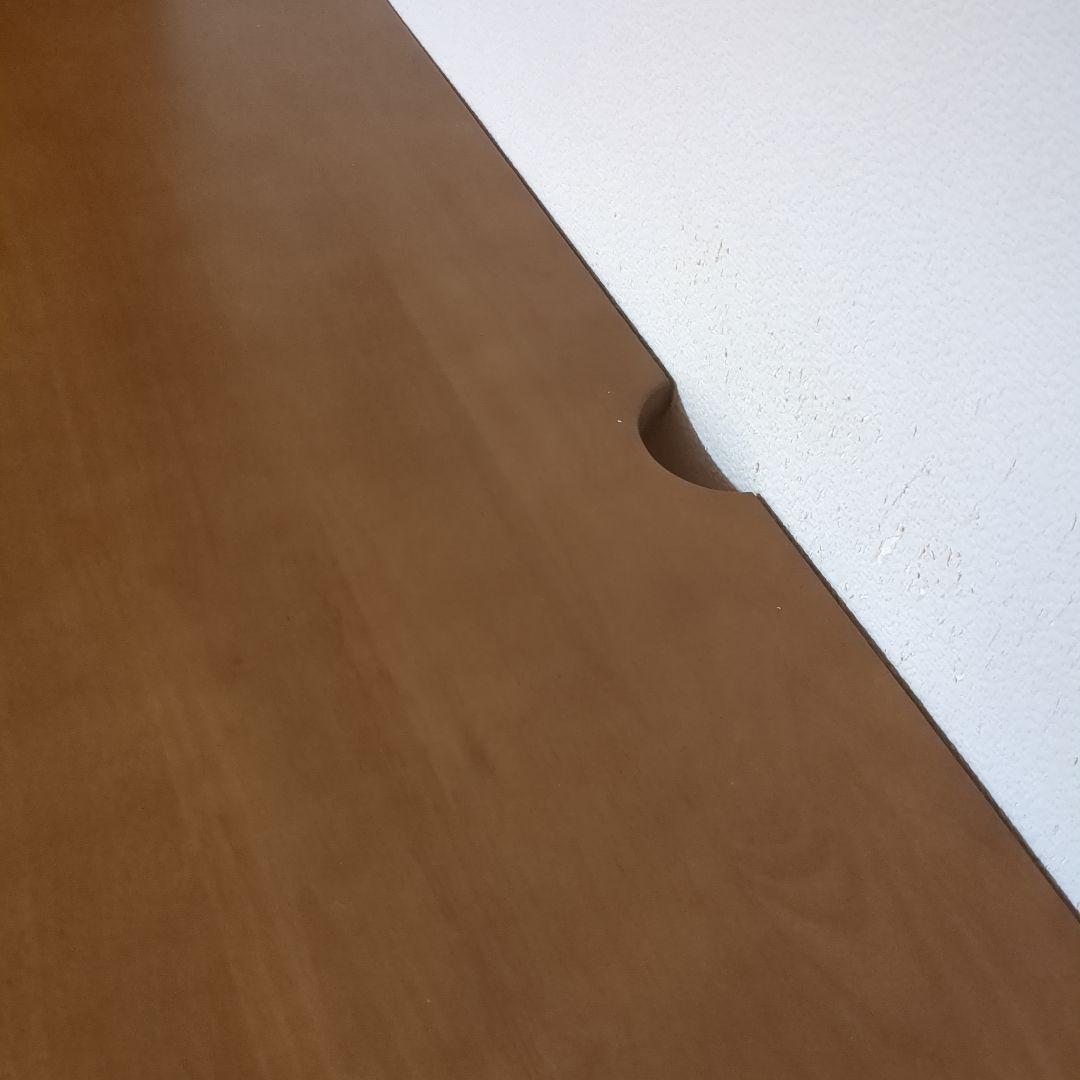 木製デスク 引き出し付き ライトブラウン