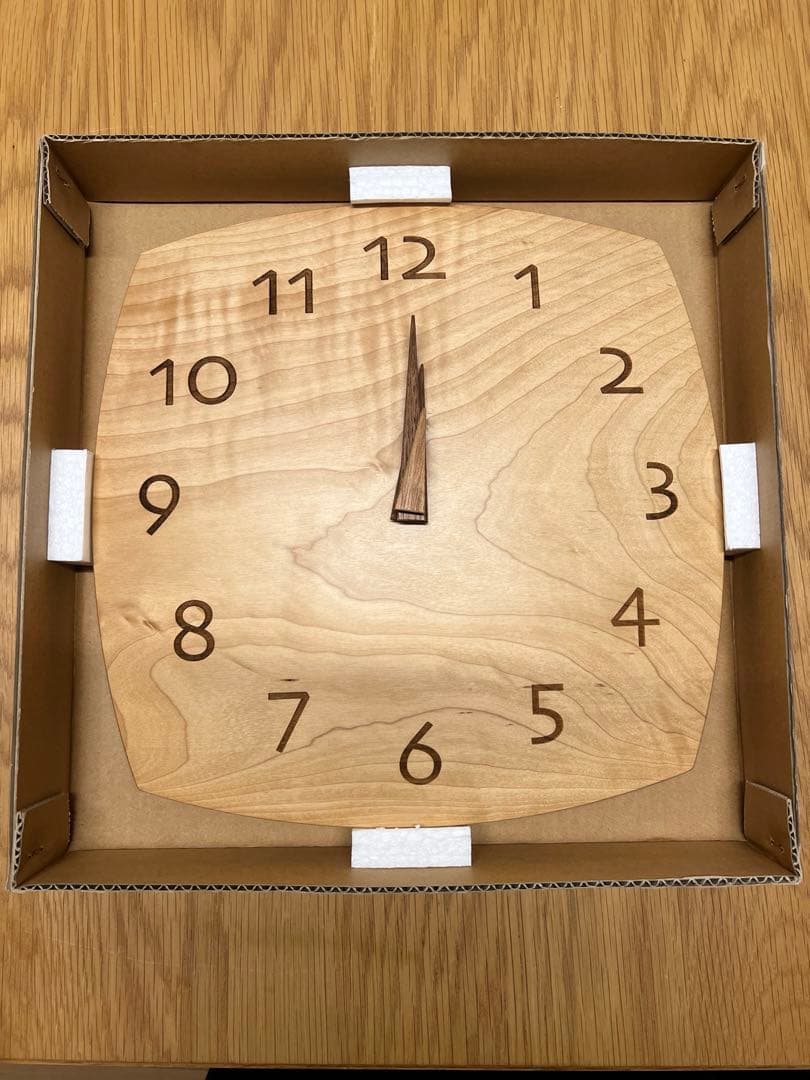 葉山家具 葉山ガーデン木製 四角形時計 ナチュラル 栃 - メルカリ