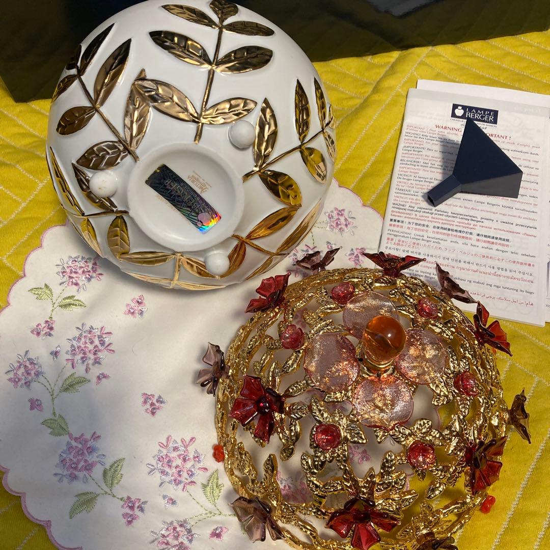 ランプベルジェ社高級ランプ ローザ と金のかぼちゃ