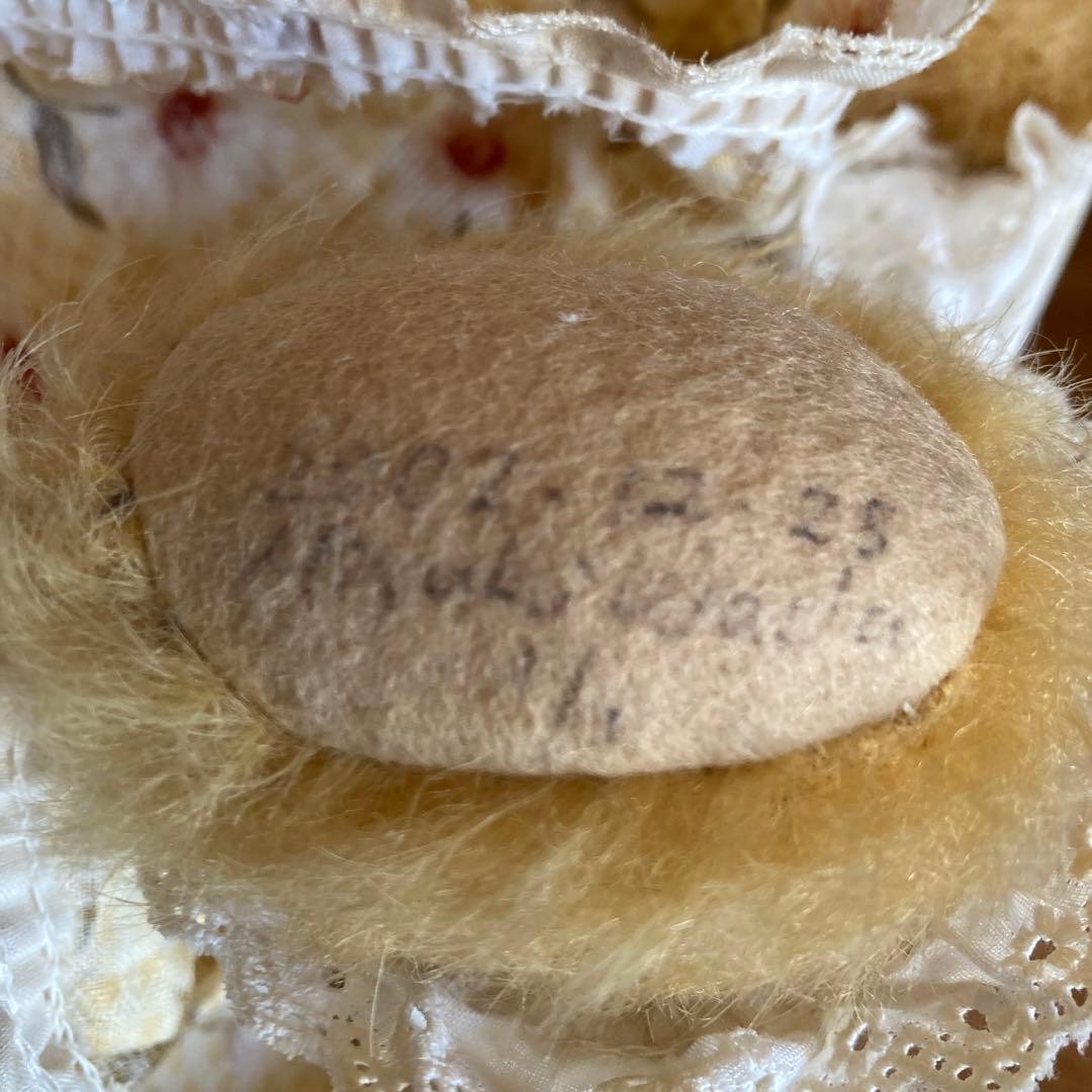 ハンドメイド テディベア作家 花柄ドレス　テディベア　和田みゆき