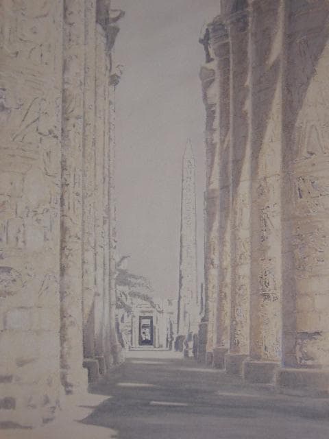 松浦安弘、【カルナック（エジプト）】、希少な画集より