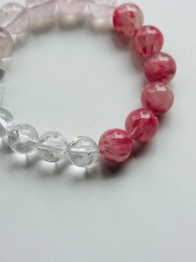 ユニドロブレスレット　ピンク系　16センチ