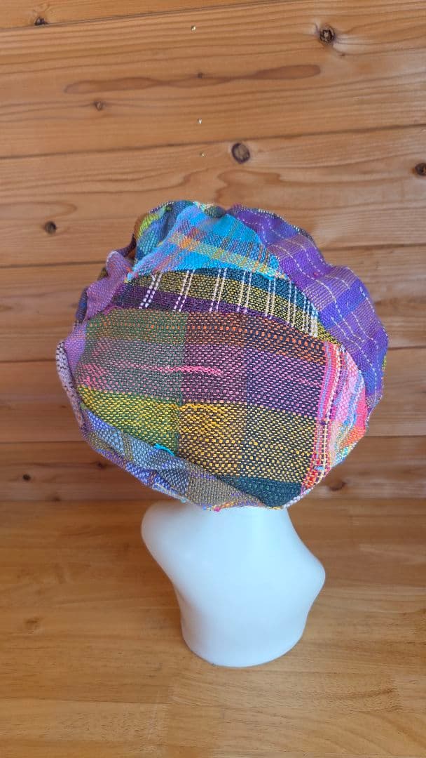 さおり織り　カラフル　ベレー帽　おしゃれ