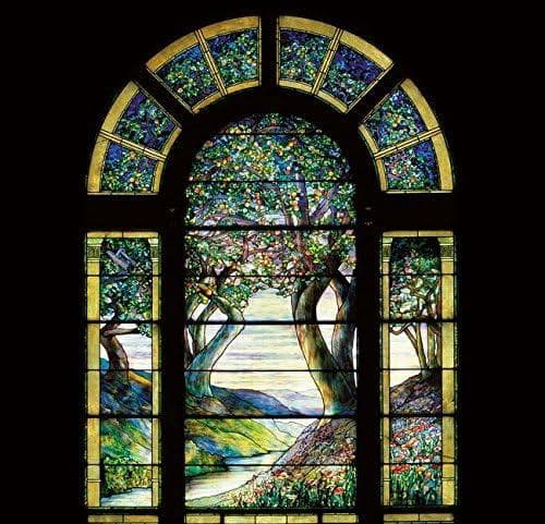 ルイスティファニー 縦型 ヴィンテージステンドグラス ダナー記念碑のウィンドウ