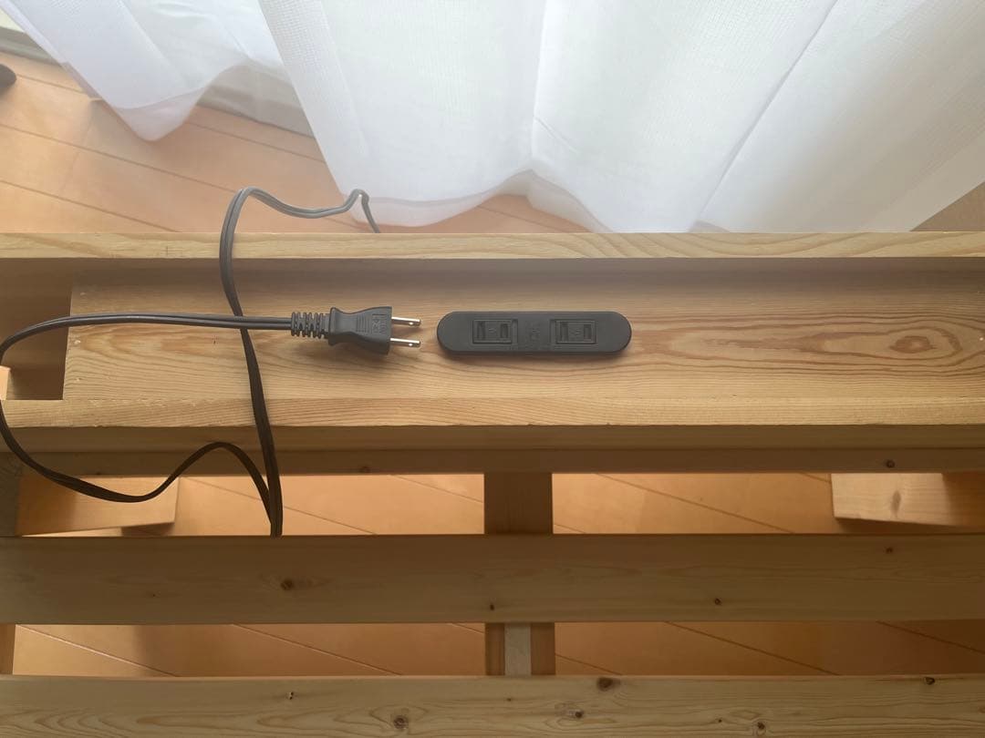 送料込 ウッド 木製 シングルベッド 一人暮らし コンセント付き ベッド 引越し