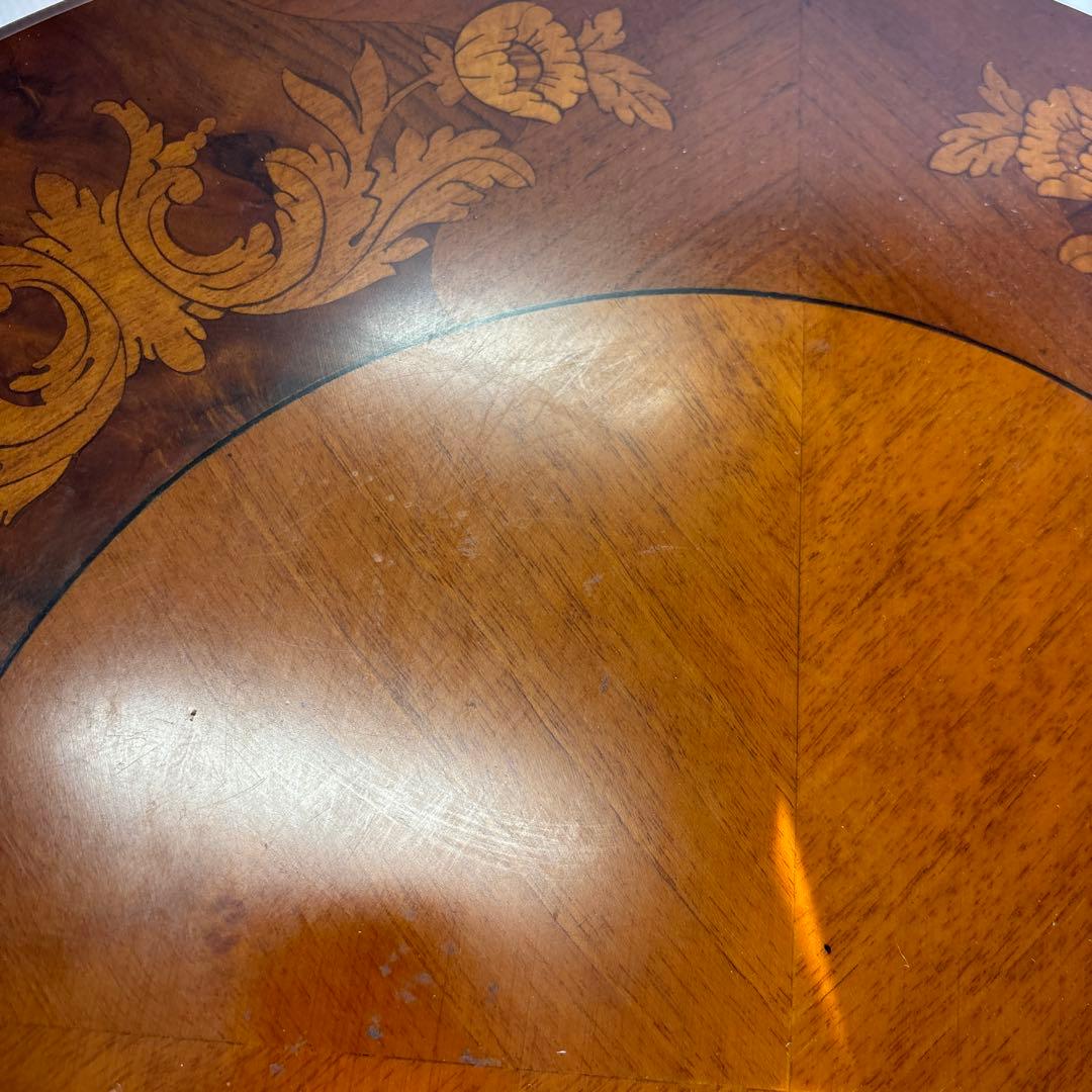 イタリア製象嵌？　サイドテーブル　花台