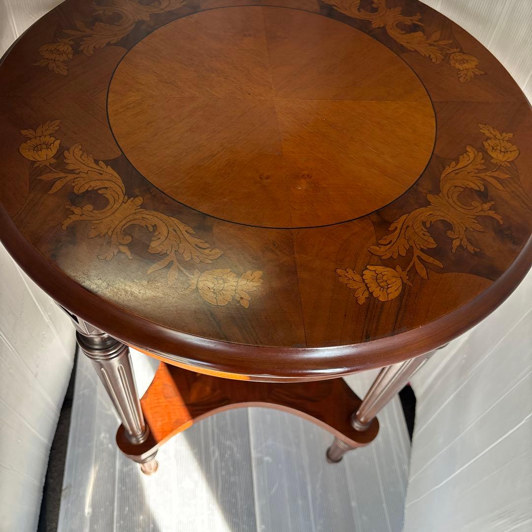 イタリア製象嵌？　サイドテーブル　花台