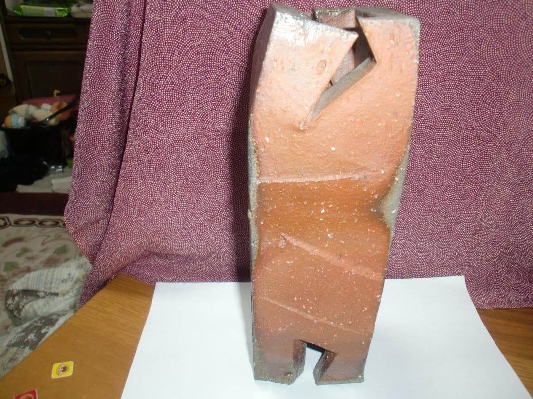 備前焼 伊勢崎淳 四方削花生 - メルカリ