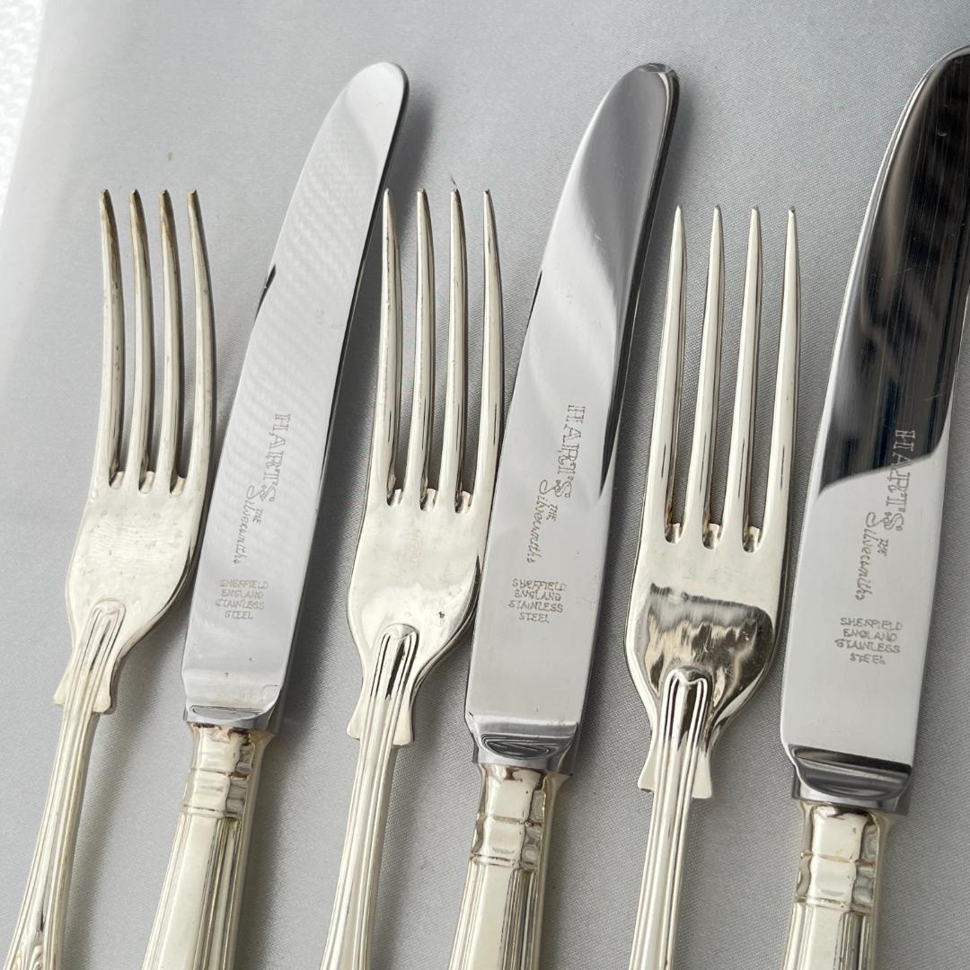 【英国】 キングスパターン デザートナイフ / フォーク 12本