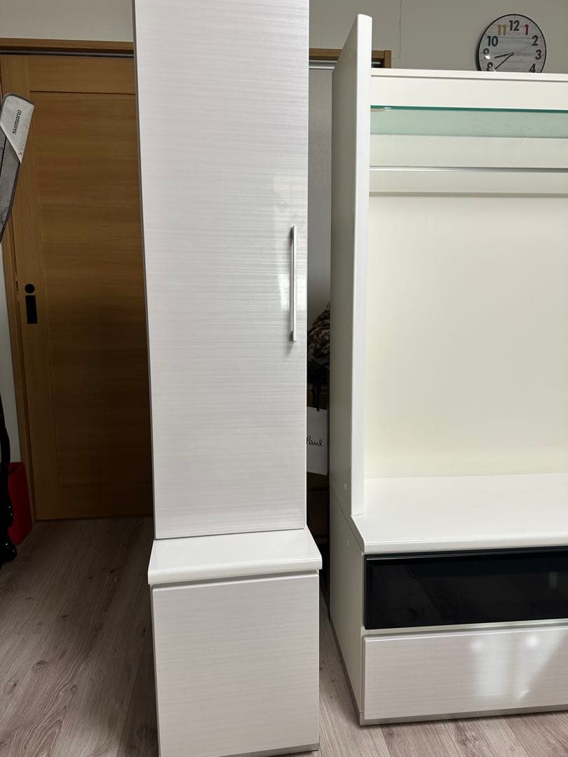 ホワイト大型テレビボード