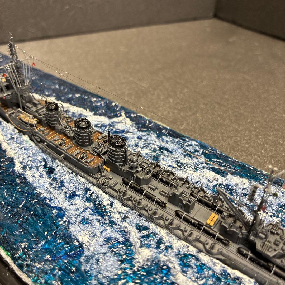 ○ フジミ模型製 1/700軽巡洋艦 北上(きたかみ)ジオラマ完成品＋艦これ