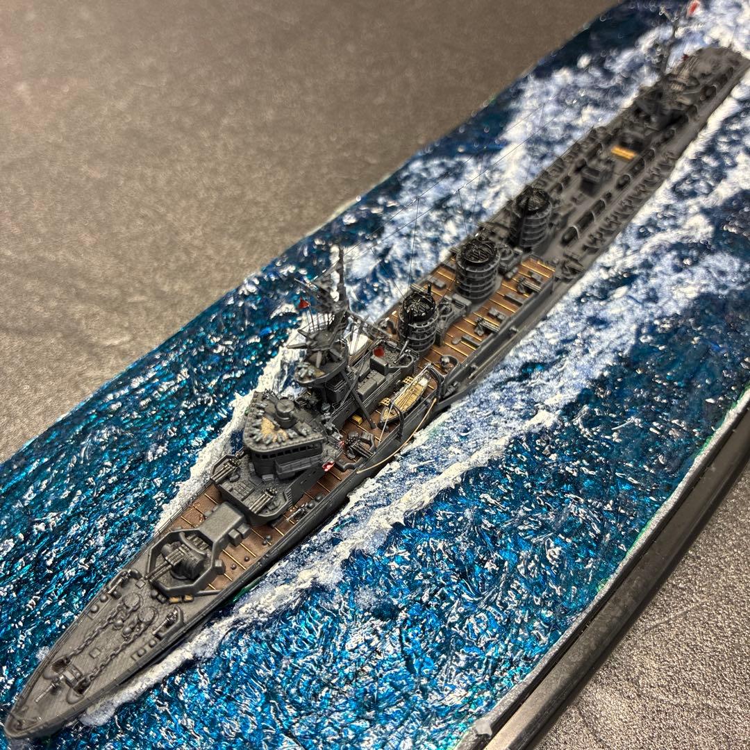 ○ フジミ模型製 1/700軽巡洋艦 北上(きたかみ)ジオラマ完成品＋艦これ