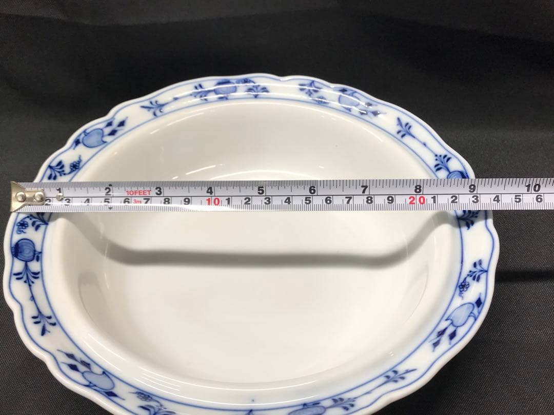 【レアUSED】meissen マイセン　ブルーオニオン　蓋付　蓋物