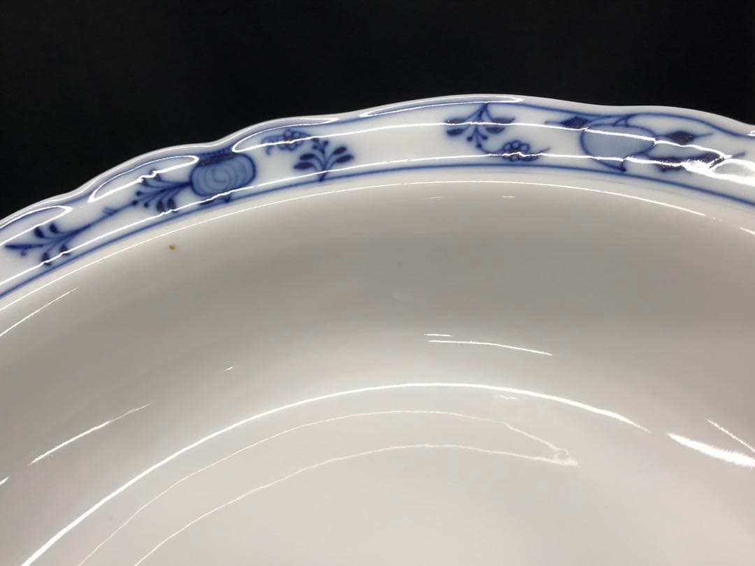 【レアUSED】meissen マイセン　ブルーオニオン　蓋付　蓋物