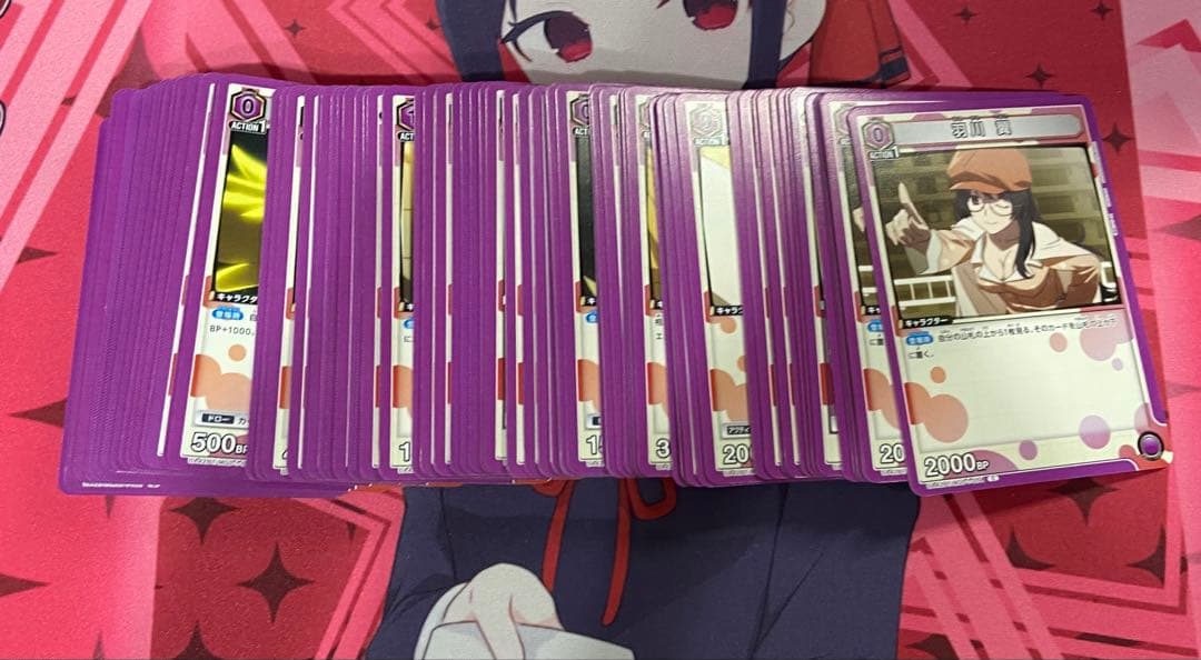 ユニアリ　物語　紫　SR以下4コン　スタートデッキ2個　忍野忍　羽川翼