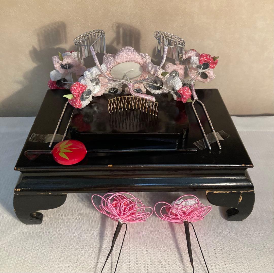 専用 小さめさん対応 勝山簪 花簪ビラ簪 平打ち簪 Uピン簪 画像1鹿の子