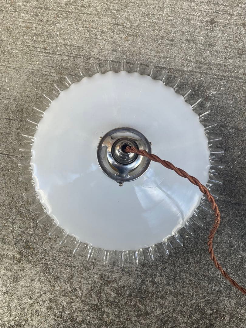 【merci】 2b. フランス　吊り下げ　滑車　ランプ　古道具　アンティーク