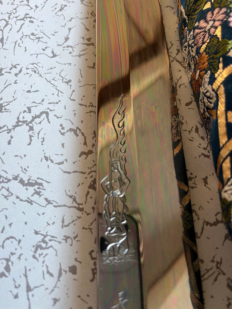 本焼き　尺二　極上　柳刃包丁　黒檀八角柄　不動明王