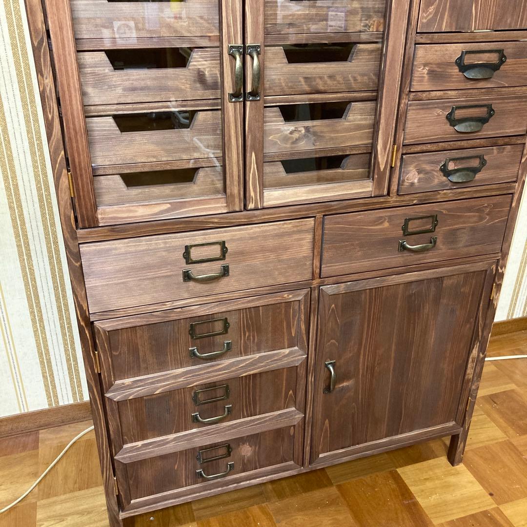 シェルフ 飾り棚 幅75cm KARE風 ヒノキの集成材