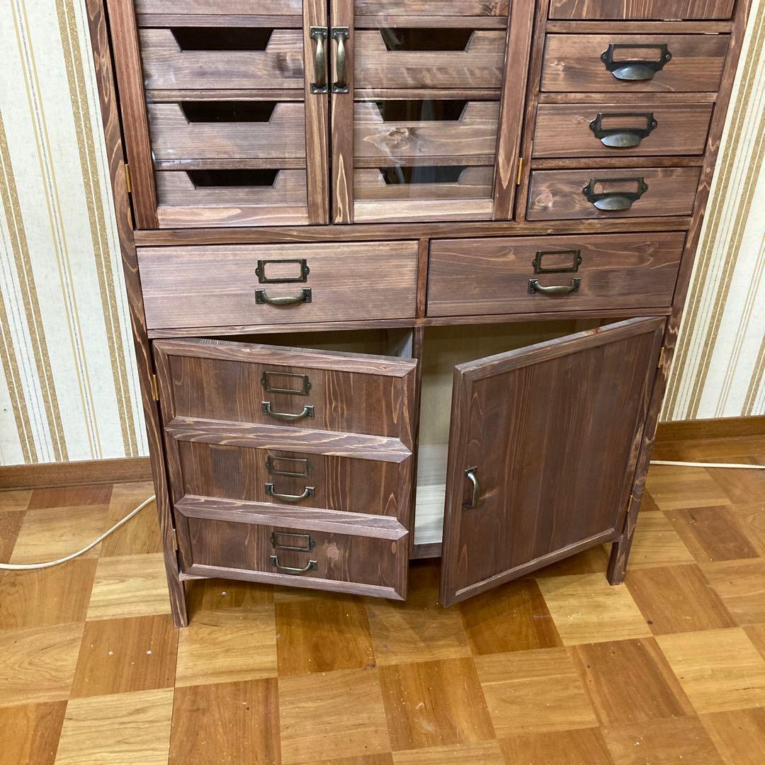 シェルフ 飾り棚 幅75cm KARE風 ヒノキの集成材