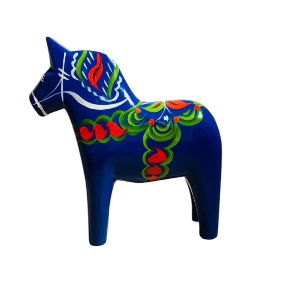 スウェーデン ダーラナホース「幸せを呼ぶ馬」13cmネイビー 北欧