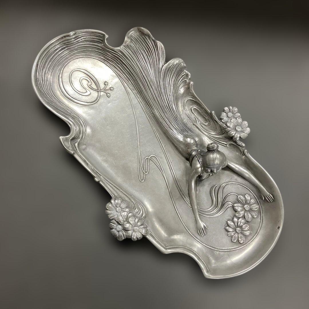 アール・ヌーヴォーデザイン ピュータートレー