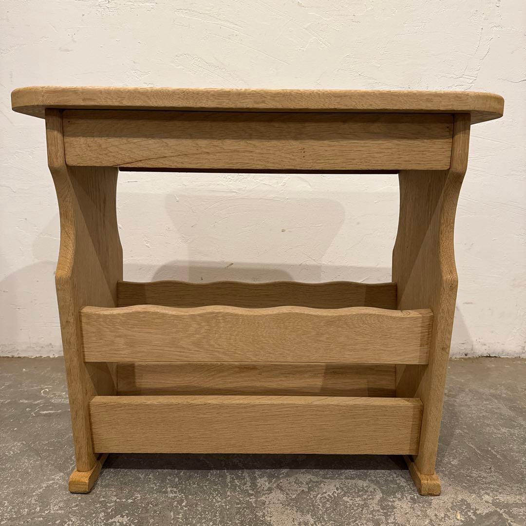 年末年始saleヴィンテージ　サイドテーブル　マガジンラック　引き出し付き　剥離