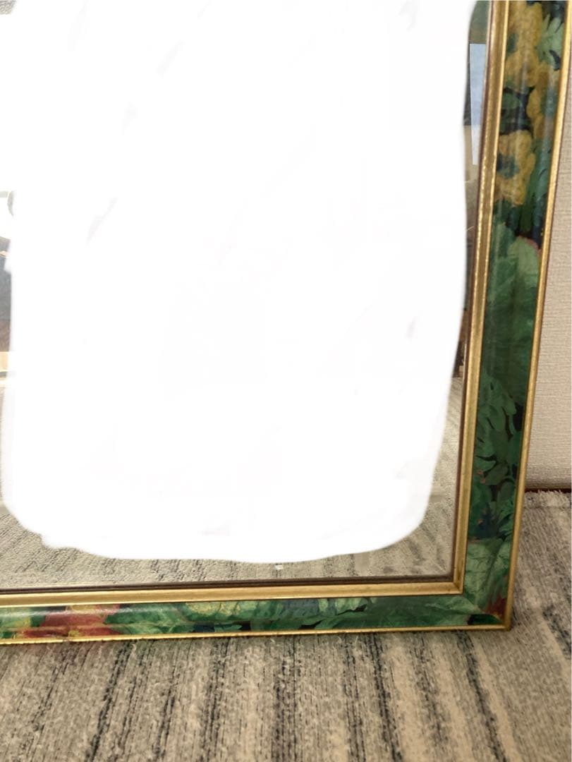 花柄デザイン 壁掛け鏡