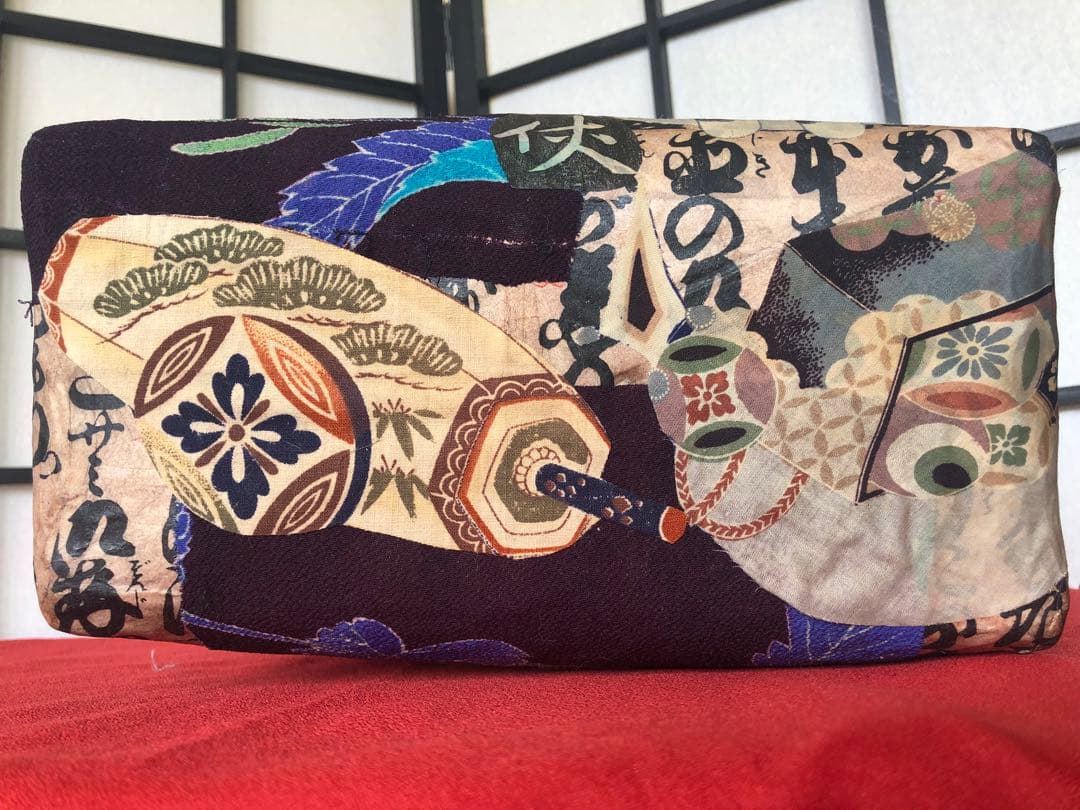 一閑張り 一閑張りバック 大正縮緬 犬張子 狛犬 駒兎 正絹古布 - メルカリ
