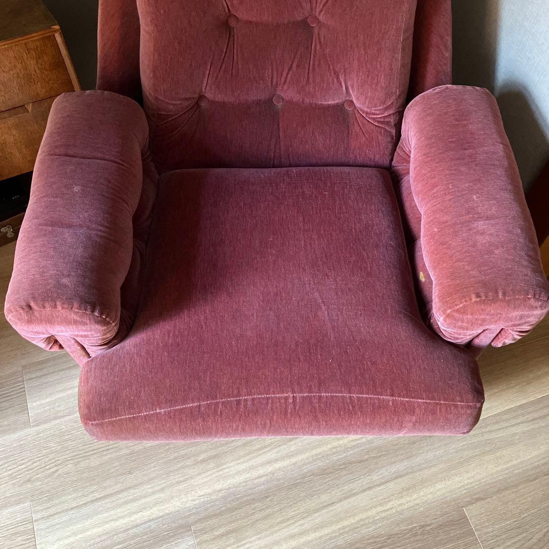 アンティーク　一人掛けソファ　ヴィンテージ レトロ　ピンク