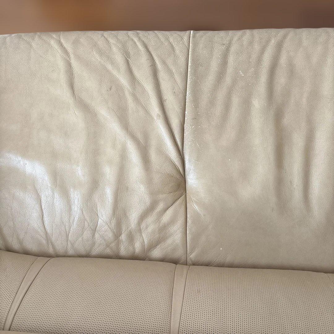 ライトベージュ レザー 2人掛けソファ - メルカリ
