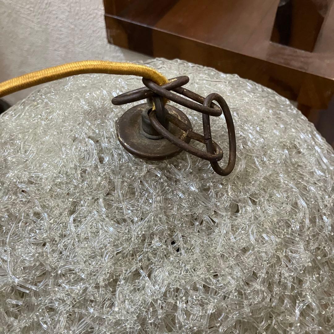 スパゲティペンダントランプ　ホワイト　50-60s ミッドセンチュリー 　球形