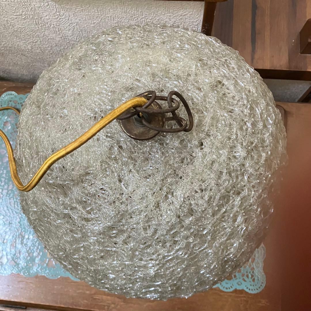スパゲティペンダントランプ　ホワイト　50-60s ミッドセンチュリー 　球形