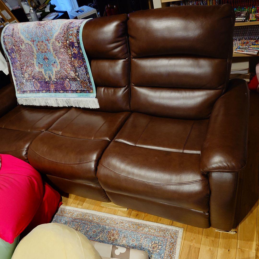 【おすすめ】 3人掛け 電動リクライニングソファ Nビリーバー カップホルダ